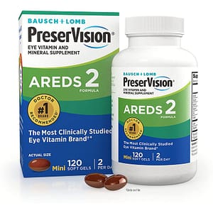 ボシュロム社 Preser Vision AREDS 2 プリザービジョン2 サプリメント 大容量 120粒入り