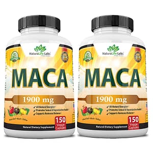 アメリカでベストセラーNaturaLife Labs オーガニック マカ 美肌・バストアップ・滋養強壮、疲労回復 150カプセル×2 合計カプセル 約5ヵ月分