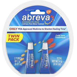 送料無料!【もれなくリップスティック、プレゼント!】Abreva アブレバ 口唇ヘルペス治療クリーム チューブタイプ ドコサノール10%クリーム 2個セット