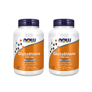 お得な2本セット ナウフーズ社製 グルタチオン500mg 120カプセル デトックス 美容 免疫力アップ