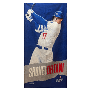 LA ドジャーズ大谷翔平 プレイヤーズライセンスビーチタオル MLB Dodgers Shohei Ohtani Multi-Colored Printed Beach Towel Cotton/Polyester Blend Pool Towel