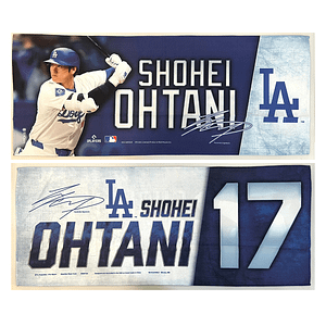 Dodgers 大谷翔平 サインプリント入り首掛け両面冷却タオル 30x76cm