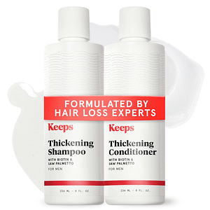深刻な抜け毛悩みに!Keeps Thickening Shampoo & Conditioner Set for Men メンズ ヘアケアセット / シャンプー236ml&コンディショナー236ml